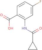 2-[(Cyclopropylcarbonyl)amino]-4-fluorobenzoic acid