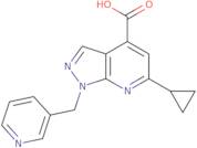 6-Cyclopropyl-1-[(pyridin-3-yl)methyl]-1H-pyrazolo[3,4-b]pyridine-4-carboxylic acid