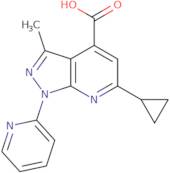 6-Cyclopropyl-3-methyl-1-(pyridin-2-yl)-1H-pyrazolo[3,4-b]pyridine-4-carboxylic acid