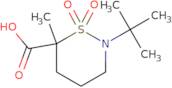 2-tert-Butyl-6-methyl-1,1-dioxo-1Î»â¶,2-thiazinane-6-carboxylic acid