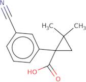 1-(3-Cyanophenyl)-2,2-dimethylcyclopropane-1-carboxylic acid