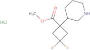 Methyl 3,3-difluoro-1-(piperidin-3-yl)cyclobutane-1-carboxylate hydrochloride
