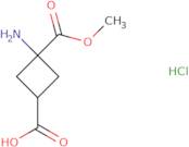 3-Amino-3-(methoxycarbonyl)cyclobutane-1-carboxylic acid hydrochloride