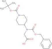 2-{[(benzyloxy)carbonyl]({1-[(tert-butoxy)carbonyl]piperidin-4-yl})amino}acetic acid