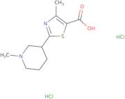 4-Methyl-2-(1-methylpiperidin-3-yl)-1,3-thiazole-5-carboxylic acid dihydrochloride