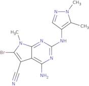 4-Amino-6-bromo-2-[(1,5-dimethyl-1H-pyrazol-4-yl)amino]-7-methyl-7H-pyrrolo[2,3-d]pyrimidine-5-carbonitrile