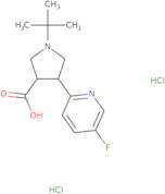 rac-(3R,4R)-1-tert-Butyl-4-(5-fluoropyridin-2-yl)pyrrolidine-3-carboxylic acid dihydrochloride