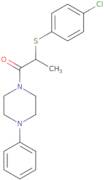 2-(4-chlorophenylthio)-1-(4-phenylpiperazinyl)propan-1-one