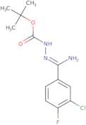 N'-[1-Amino-1-(3-chloro-4-fluorophenyl)methylidene]hydrazinecarboxylic acid tert-butyl ester