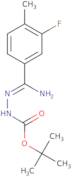 N'-[1-Amino-1-(3-fluoro-4-methylphenyl)methylidene]hydrazinecarboxylic acid tert-butyl ester