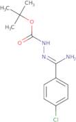 N'-[1-Amino-1-(4-chlorophenyl)methylidene]hydrazinecarboxylic acid tert-butyl ester