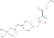 Ethyl5-(4-tert-butoxycarbonylaminopiperidin-1-ylmethyl)isoxazole-3-carboxylate