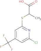 2-(6-Chloro-4-(trifluoromethyl)pyridin-2-ylsulfany)propionic acid