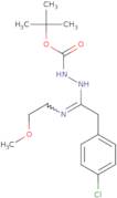 N'-[2-(4-Chloro-phenyl)-1-(2-methoxyethylamino)ethylidene]hydrazinecarboxylic acid tert-butyl ester