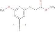 Methyl (6-methoxy-4-(trifluoromethyl)pyridin-2-ylsulfanyl)acetate