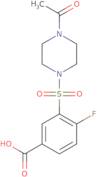 3-[(4-Acetylpiperazin-1-yl)sulfonyl]-4-fluorobenzoic acid