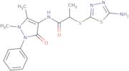 2-[(5-Amino-1,3,4-thiadiazol-2-yl)sulfanyl]-N-(1,5-dimethyl-3-oxo-2-phenyl-2,3-dihydro-1H-pyrazo...