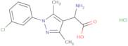 2-Amino-2-[1-(3-chlorophenyl)-3,5-dimethyl-1H-pyrazol-4-yl]acetic acid hydrochloride