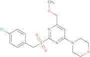 4-[2-[(4-Chlorobenzyl)sulfonyl]-6-(methoxymethyl)-4-pyrimidinyl]morpholine