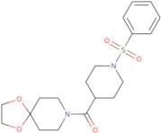 8-[1-(Benzenesulfonyl)piperidine-4-carbonyl]-1,4-dioxa-8-azaspiro[4.5]decane