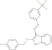 2-[(4-Fluorobenzyl)sulfanyl]-3H-indol-3-one N-[3-(trifluoromethyl)phenyl]hydrazone