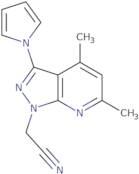 2-[4,6-Dimethyl-3-(1H-pyrrol-1-yl)-1H-pyrazolo[3,4-b]pyridin-1-yl]acetonitrile