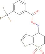 [(4E)-1,1-Dioxo-2H,3H,4H-1λ6-thieno[2,3-b]thiopyran-4-ylidene]amino 3-(trifluoromethyl)benzoate