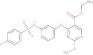 Ethyl 4-(3-{[(4-fluorophenyl)sulfonyl]amino}phenoxy)-2-(methylsulfanyl)-5-pyrimidinecarboxylate