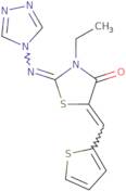 3-Ethyl-5-[(Z)-2-thienylmethylidene]-2-(4H-1,2,4-triazol-4-ylimino)-1,3-thiazolan-4-one