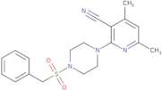 2-[4-(Benzylsulfonyl)piperazino]-4,6-dimethylnicotinonitrile