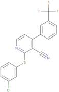 2-[(3-Chlorophenyl)sulfanyl]-4-[3-(trifluoromethyl)phenyl]nicotinonitrile