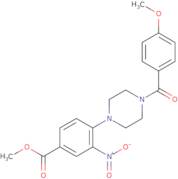 Methyl 4-[4-(4-methoxybenzoyl)piperazino]-3-nitrobenzenecarboxylate