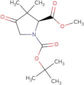 Methyl (2S)-1-Boc-3,3-dimethyl-4-oxopyrrolidine-2-caroxylate ee