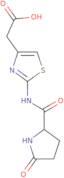 {2-[(5-Oxoprolyl)amino]-1,3-thiazol-4-yl}acetic acid