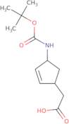 2-[(1S,4S)-4-{[(tert-Butoxy)carbonyl]amino}cyclopent-2-en-1-yl]acetic acid