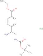 Ethyl 4-(1-amino-2-{[(tert-butoxy)carbonyl]amino}ethyl)benzoate hydrochloride