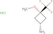 rac-(1R,3R)-3-Methoxy-3-(trifluoromethyl)cyclobutan-1-amine hydrochloride, cis