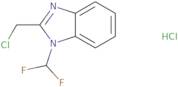 2-(Chloromethyl)-1-(difluoromethyl)-1H-1,3-benzodiazole hydrochloride