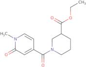 Ethyl 1-(1-methyl-2-oxo-1,2-dihydropyridine-4-carbonyl)piperidine-3-carboxylate