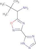 2,2-Dimethyl-1-[3-(4H-1,2,4-triazol-3-yl)-1,2,4-oxadiazol-5-yl]propan-1-amine
