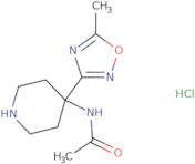 N-[4-(5-Methyl-1,2,4-oxadiazol-3-yl)piperidin-4-yl]acetamidehydrochloride