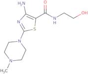 4-Amino-N-(2-hydroxyethyl)-2-(4-methylpiperazin-1-yl)-1,3-thiazole-5-carboxamide