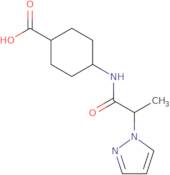 4-[2-(1H-Pyrazol-1-yl)propanamido]cyclohexane-1-carboxylic acid