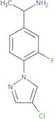 1-[4-(4-Chloro-1H-pyrazol-1-yl)-3-fluorophenyl]ethan-1-amine