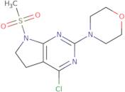 4-(4-Chloro-7-(methylsulfonyl)-6,7-dihydro-5H-pyrrolo[2,3-d]pyrimidin-2-yl)morpholine