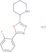 2-[5-(2-Fluorophenyl)-1,3,4-oxadiazol-2-yl]piperidine hydrochloride