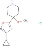 4-(3-Cyclopropyl-1,2,4-oxadiazol-5-yl)-4-methoxypiperidine hydrochloride