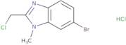 6-Bromo-2-(chloromethyl)-1-methyl-1H-1,3-benzodiazole hydrochloride