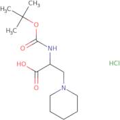 2-{[(tert-Butoxy)carbonyl]amino}-3-(piperidin-1-yl)propanoic acid hydrochloride