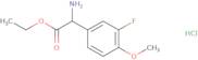 Ethyl 2-amino-2-(3-fluoro-4-methoxyphenyl)acetate hydrochloride